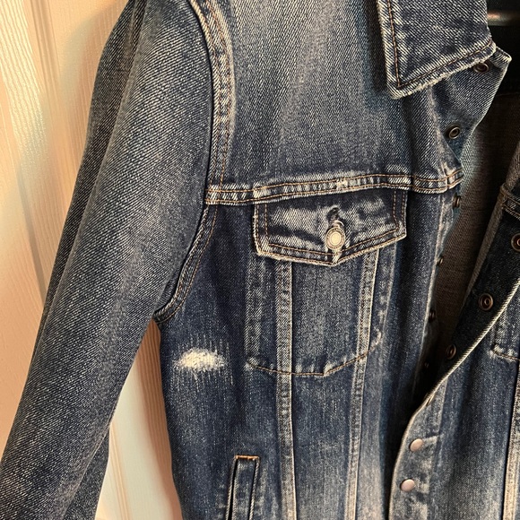 Saint Laurent Classic Distressed Denim Jacket with Snap closer size XL - Picture 4 of 5